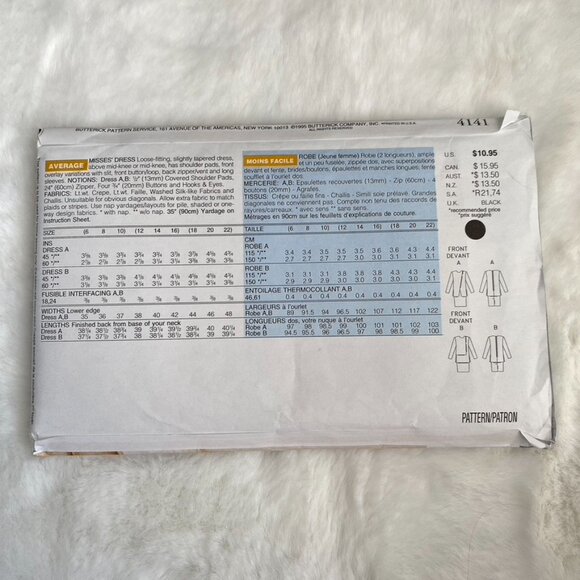 Butterick David Warren Sewing Pattern - Picture 2 of 2